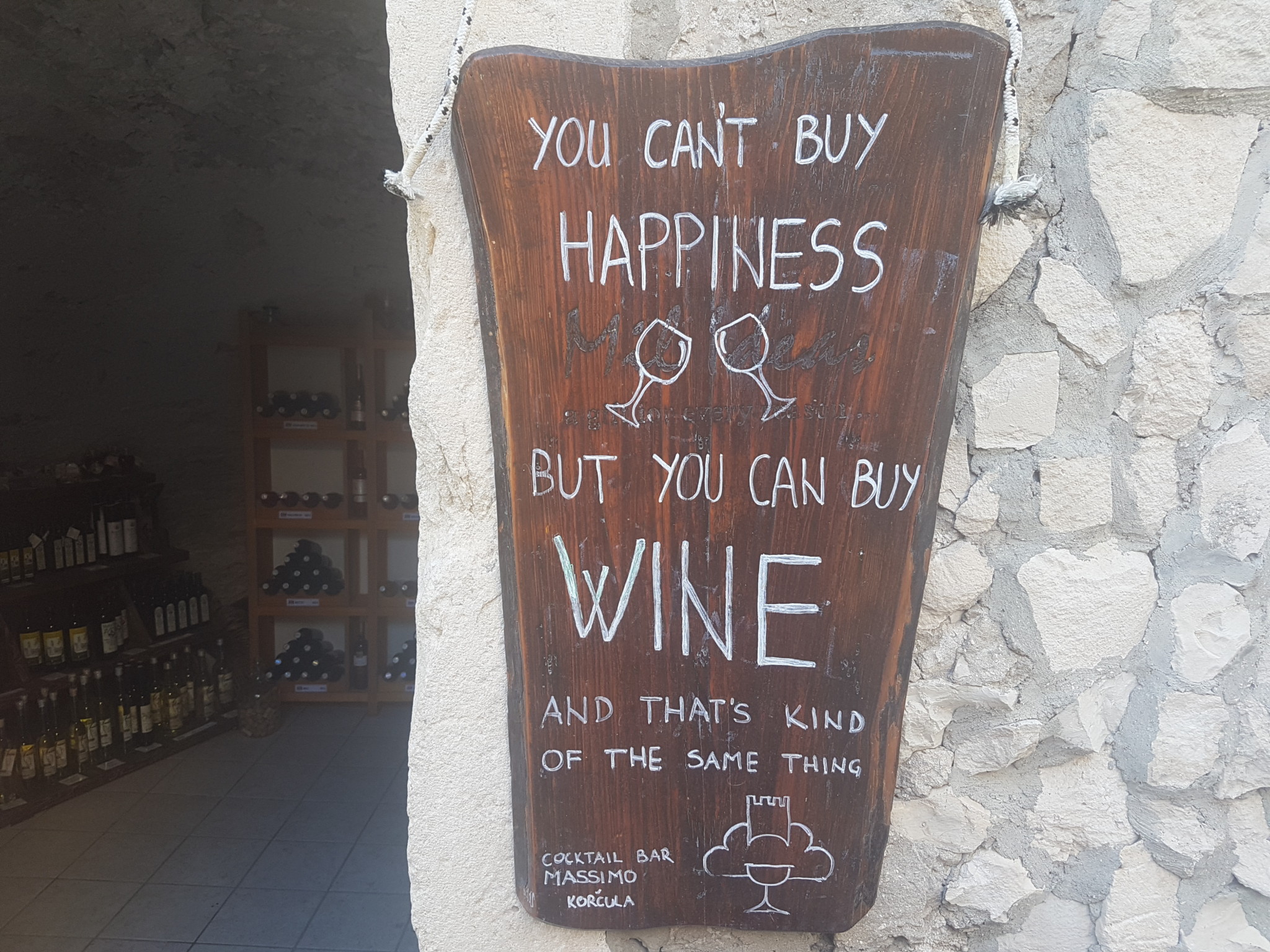 Funny Sign in Korcula
