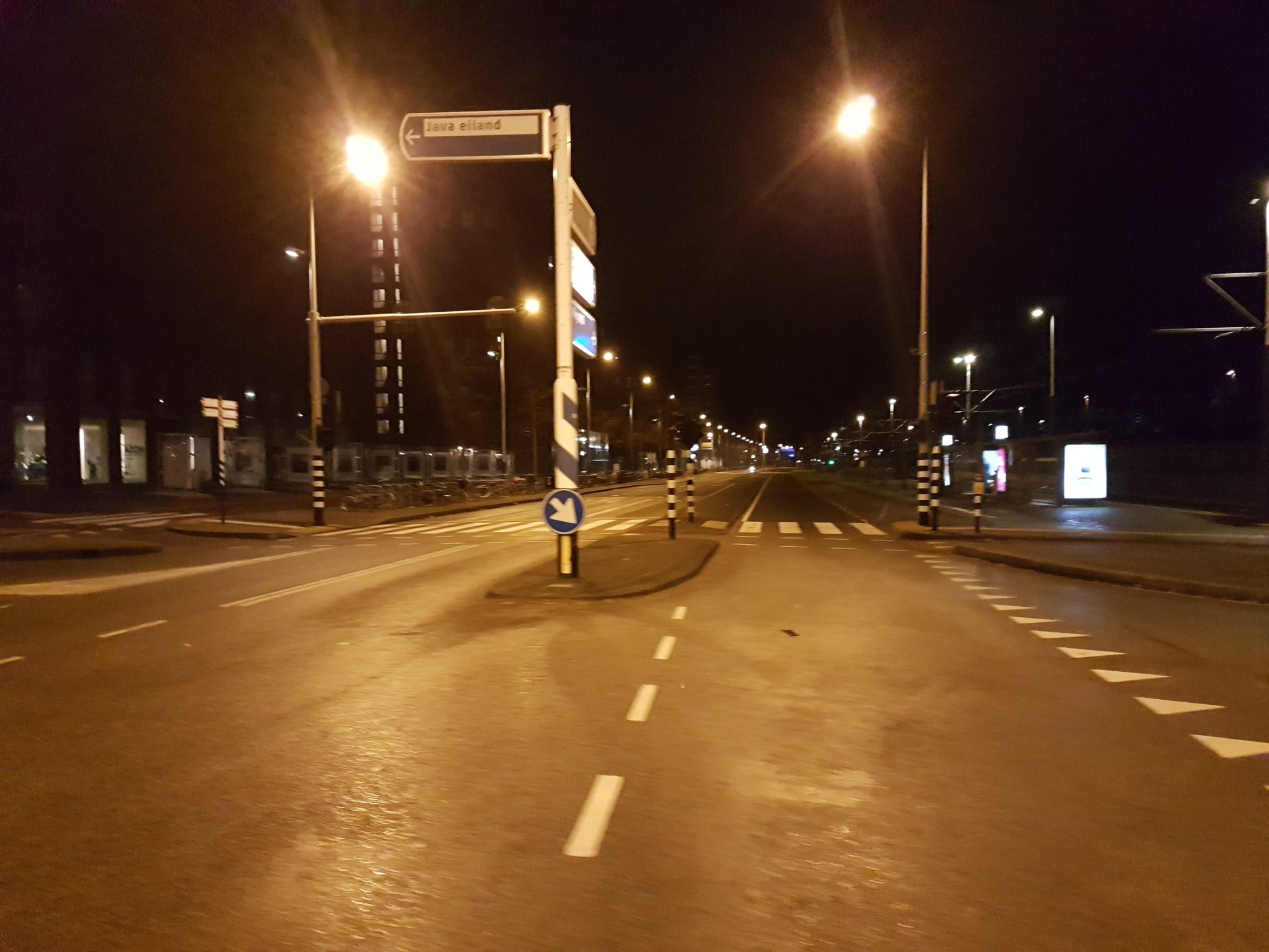 Eerie Empty Streets in Usually Crowded Amsterdam
