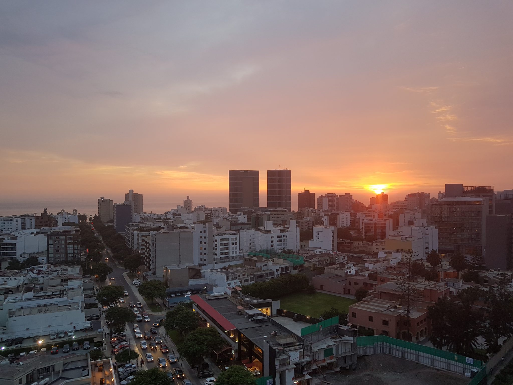 Sunset View From My Apartment in Lima
